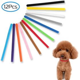 12  bright Colors Whelping Puppy ID Collars Adjustable Double-Sided Pet ID Bands (Option: 12pcs)