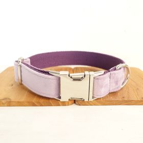 MUTTCO drawstring traction belt bow set (Option: Light purple Collar-M)