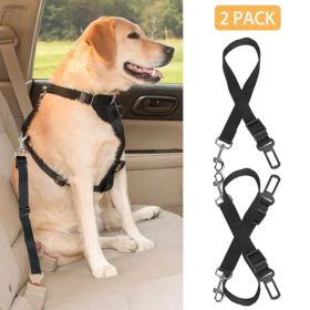 2Pcs Pet Dog saftey Seat Belt Leash Adjustable Pet Dog Cat Safety Leads Harness (Option: 2pcs)