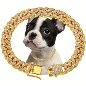 Gold Shiny Diamond Safety Metal Necklace (Option: Glod-S)