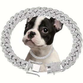 Gold Shiny Diamond Safety Metal Necklace (Option: Silver-S)